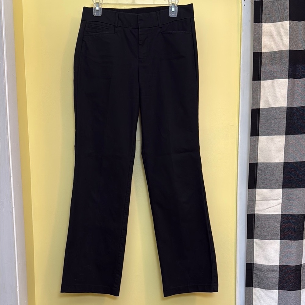 Black Boot Cut Flare Pants with Smooth Finish